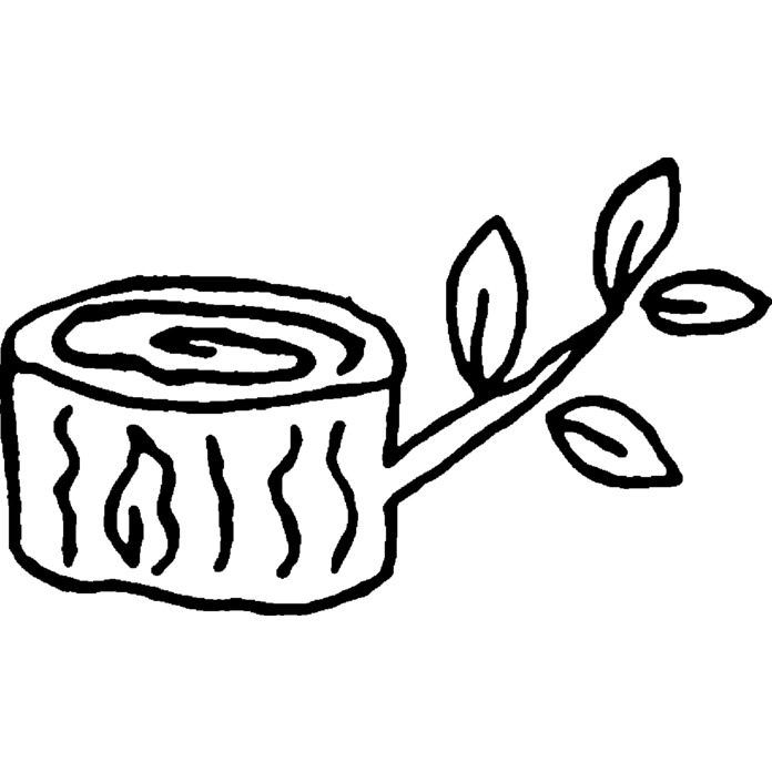 'Tree Stump' Unmounted Rubber Stamp - For Crafting, Scrapbooking and Card Making - Size A8 (RS00020712)