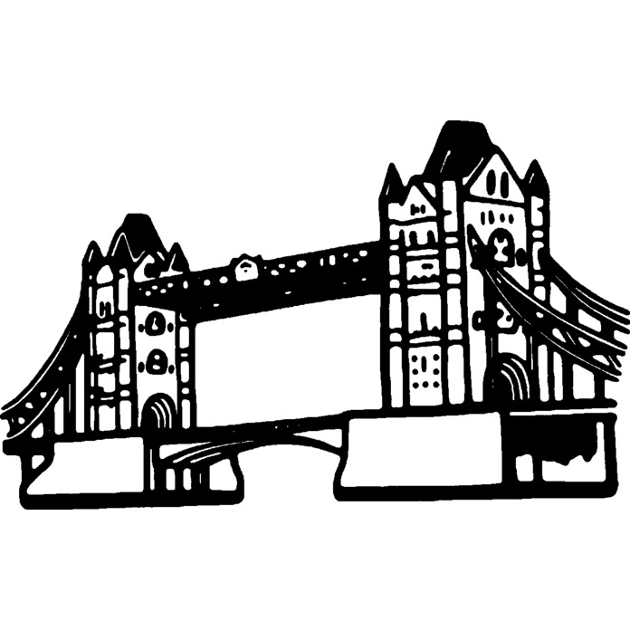 'Tower Bridge' Unmounted Rubber Stamp -  For Crafting, Scrapbooking and Card Making - Size A8 (RS00021189)