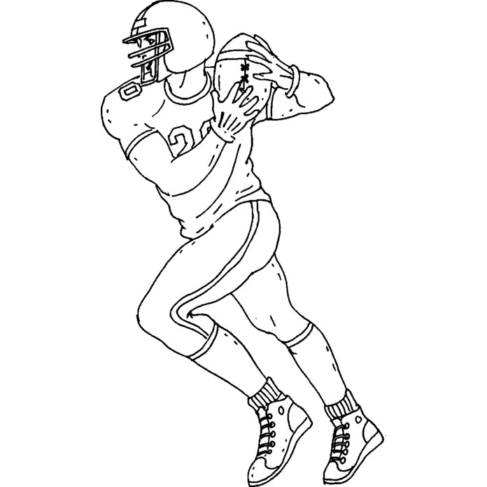 'American Football Player' Unmounted Rubber Stamp - For Crafting, Scrapbooking and Card Making - Size A8 (RS00021962)
