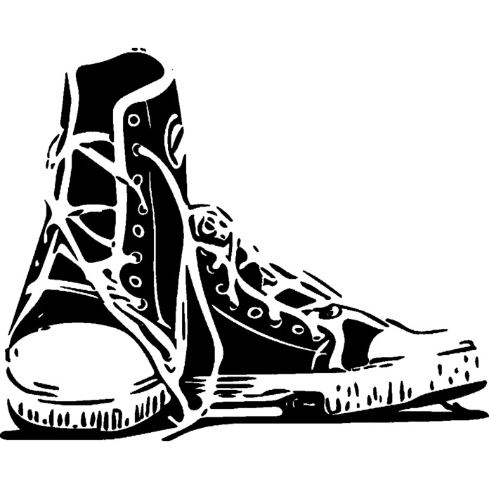 'Skate Shoes' Unmounted Rubber Stamp - For Crafting, Scrapbooking and Card Making - Size A8 (RS00022392)