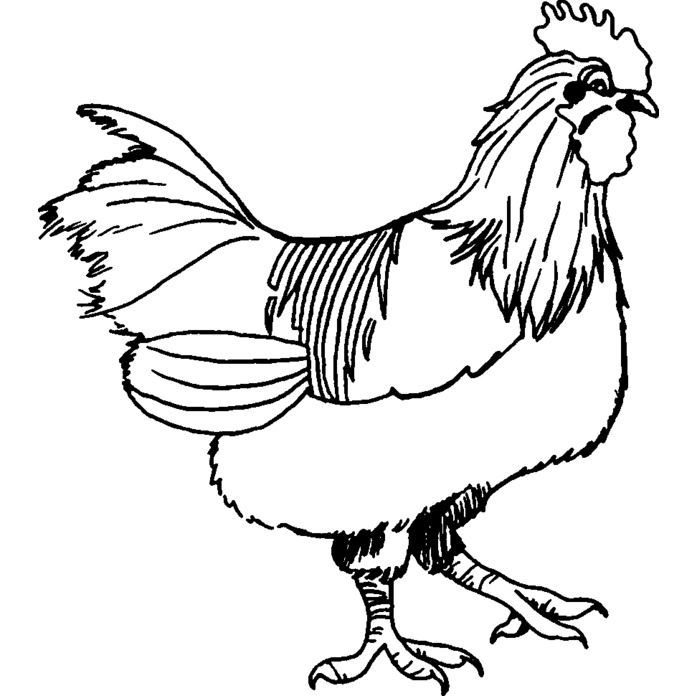 'Farmyard Rooster' Unmounted Rubber Stamp - For Crafting, Scrapbooking and Card Making - Size A8 (RS00024228)