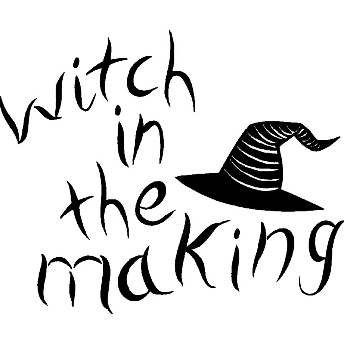 'Witch In The Making' Unmounted Rubber Stamp - For Crafting, Scrapbooking and Card Making - Size A8 (RS00025125)