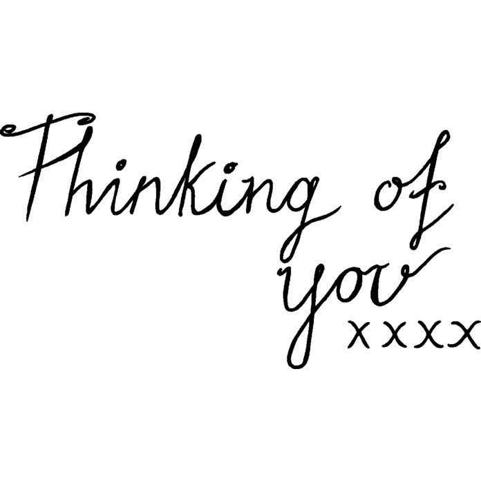 'Thinking Of You' Unmounted Rubber Stamp - For Crafting, Scrapbooking and Card Making - Size A8 (RS00025232)