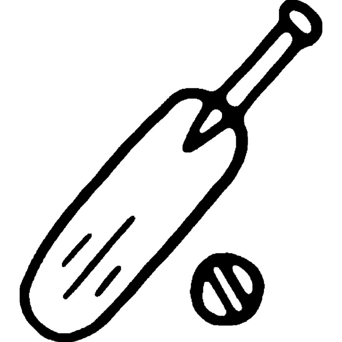 'Cricket Bat & Ball' Unmounted Rubber Stamp -  For Crafting, Scrapbooking and Card Making - Size A8 (RS00026035)