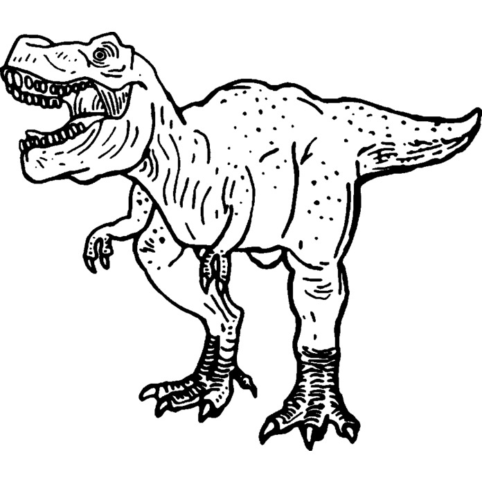 'T Rex Dinosaur' Unmounted Rubber Stamp - Ferocious Dinosaur Fossil Era Outline - For Crafting, Scrapbooking and Card Making - Size A8 (RS00026399)