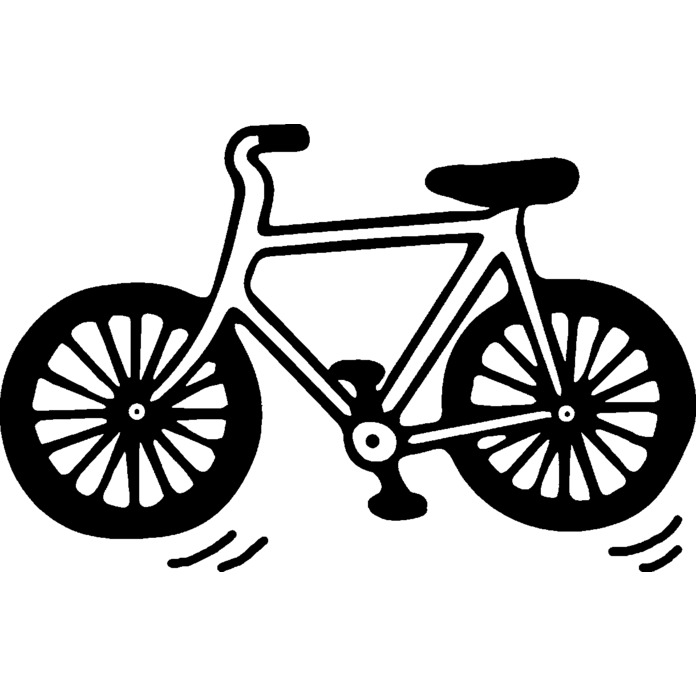 'Pedal Bike' Unmounted Rubber Stamp - For Crafting, Scrapbooking and Card Making - Size A8 (RS00026639)
