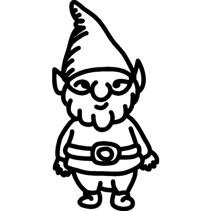 'Garden Gnome' Unmounted Rubber Stamp - For Crafting, Scrapbooking and Card Making - Size A8 (RS00027014)