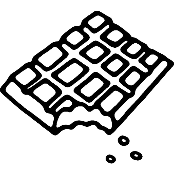 'Chocolate Bar' Unmounted Rubber Stamp - For Crafting, Scrapbooking and Card Making - Size A8 (RS00027696)