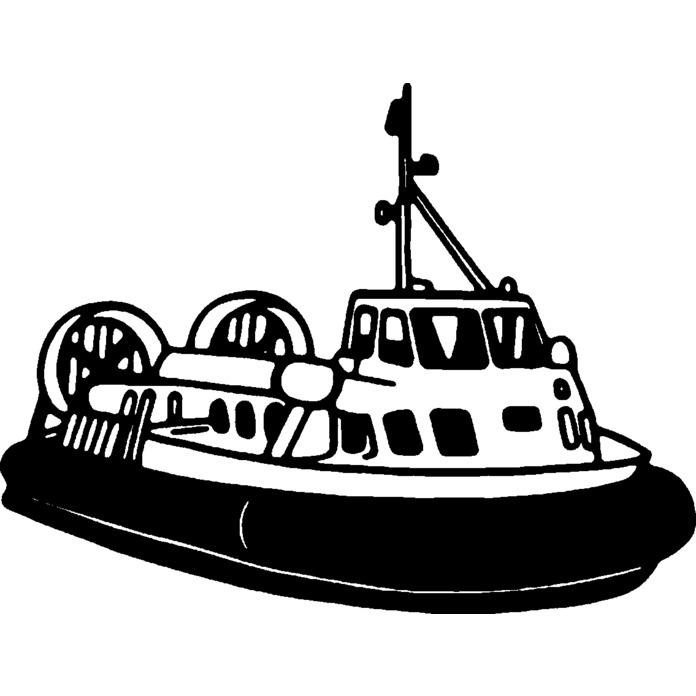 'Hovercraft Vehicle' Unmounted Rubber Stamp -  For Crafting, Scrapbooking and Card Making - Size A8 (RS00028163)
