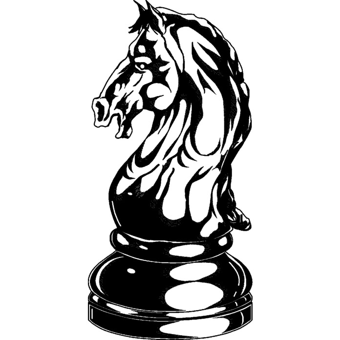 'Knight Chess Piece' Unmounted Rubber Stamp -  For Crafting, Scrapbooking and Card Making - Size A8 (RS00028326)