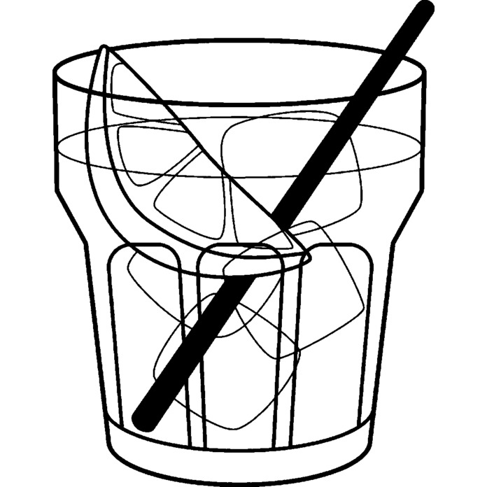 'Gin & Tonic' Unmounted Rubber Stamp - For Crafting, Scrapbooking and Card Making - Size A8 (RS00029117)