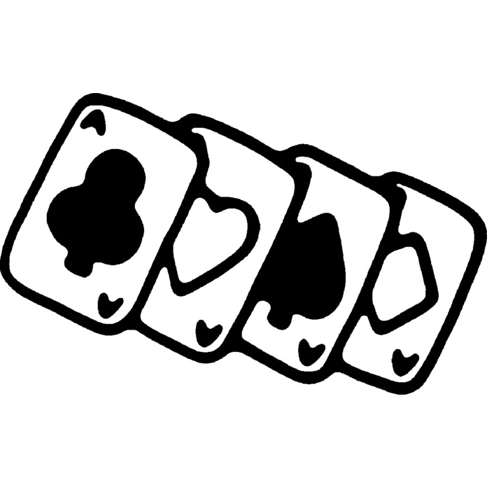 'Playing Cards' Unmounted Rubber Stamp - For Crafting, Scrapbooking and Card Making - Size A8 (RS00029230)