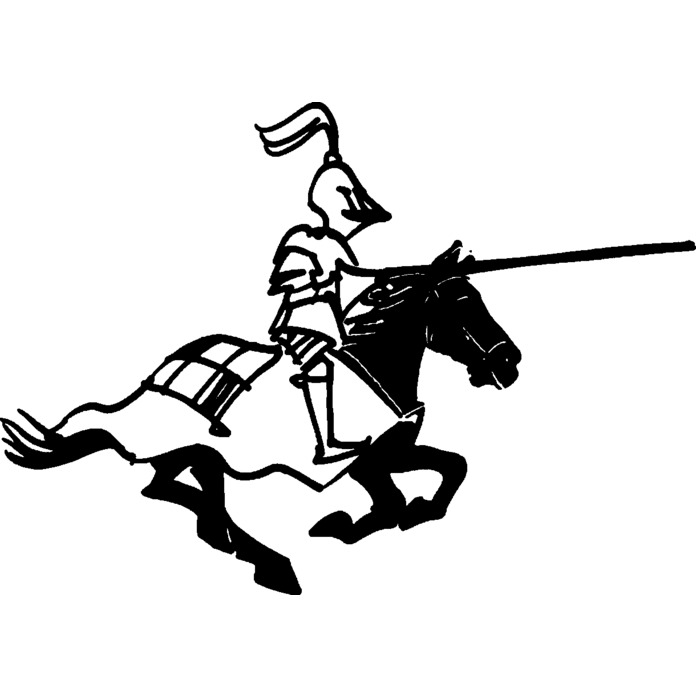 'Jousting Knight' Unmounted Rubber Stamp - For Crafting, Scrapbooking and Card Making - Size A8 (RS00030184)