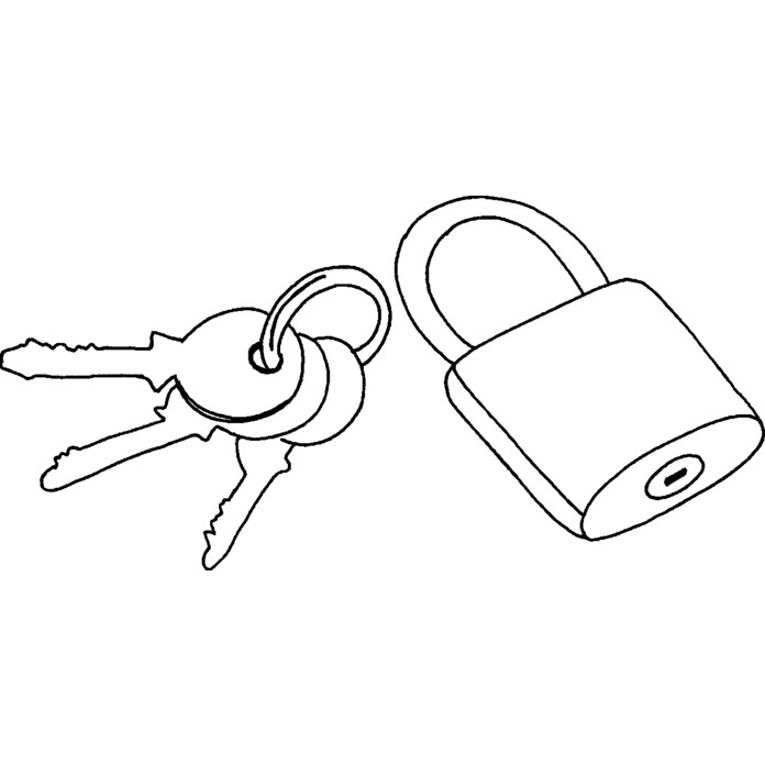 'Lock & Keys' Unmounted Rubber Stamp - For Crafting, Scrapbooking and Card Making - Size A8 (RS00030418)