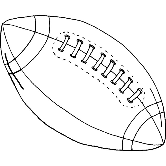 'Rugby Ball' Unmounted Rubber Stamp -  For Crafting, Scrapbooking and Card Making - Size A8 (RS00031481)