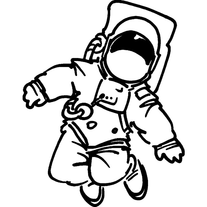 'Floating Astronaut' Unmounted Rubber Stamp - For Crafting, Scrapbooking and Card Making - Size A8 (RS00032427)