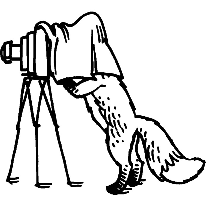 'Vintage Photographer Fox' Unmounted Rubber Stamp - For Crafting, Scrapbooking and Card Making - Size A8 (RS00032949)