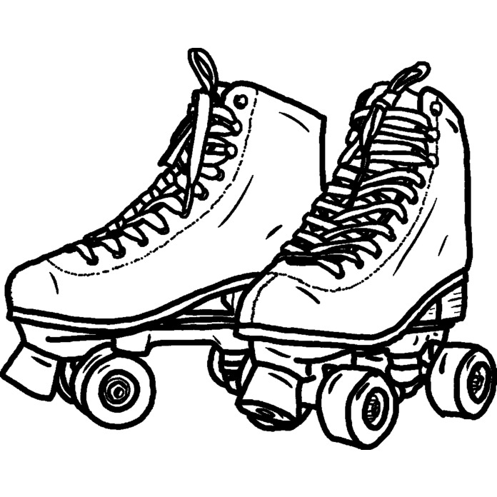 'Roller Skates' Unmounted Rubber Stamp - For Crafting, Scrapbooking and Card Making - Size A8 (RS00032971)