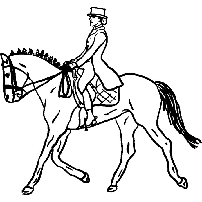 'Dressage Horse & Rider' Unmounted Rubber Stamp - For Crafting, Scrapbooking and Card Making - Size A8 (RS00033139)