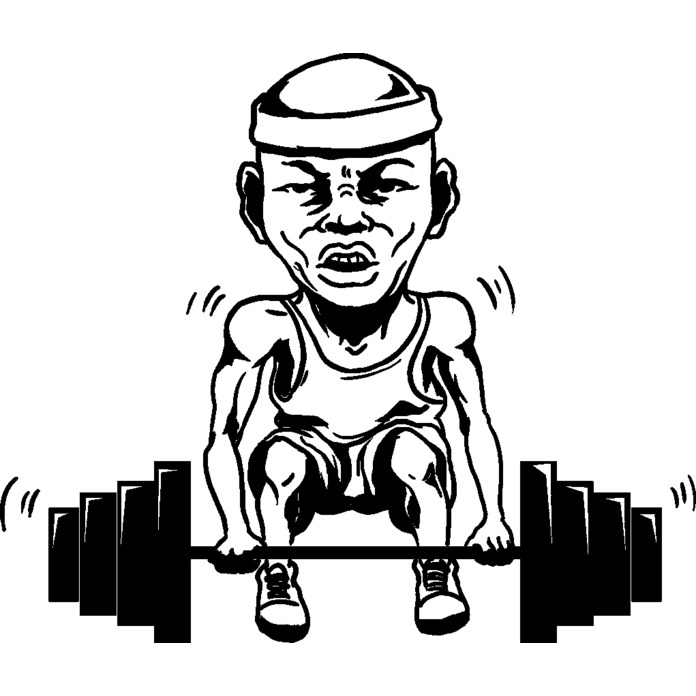 'Weight Lifting' Unmounted Rubber Stamp - For Crafting, Scrapbooking and Card Making - Size A8 (RS00033411)