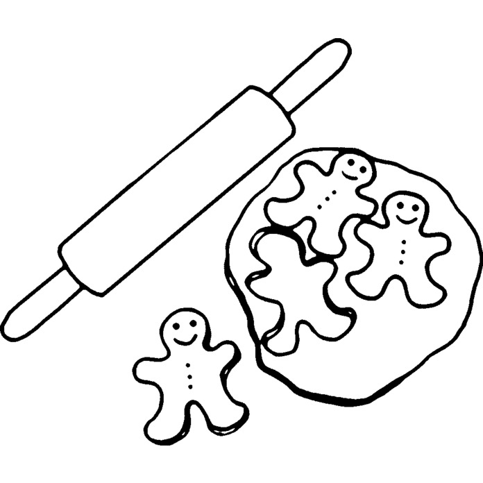 'Making Gingerbread Men' Unmounted Rubber Stamp - For Crafting, Scrapbooking and Card Making - Size A8 (RS00035857)