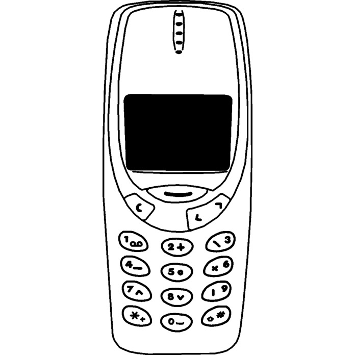 'Mobile Phone' Unmounted Rubber Stamp -  For Crafting, Scrapbooking and Card Making - Size A8 (RS00035865)