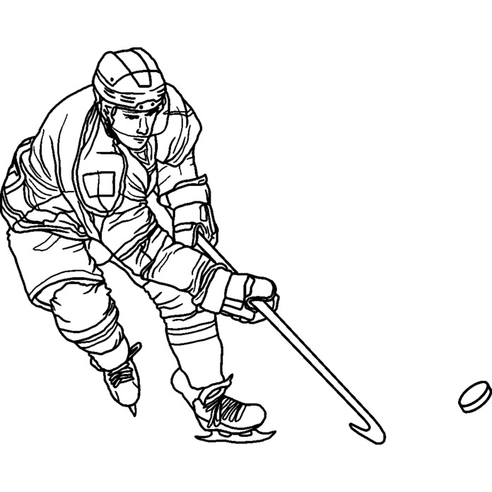 'Ice Hockey Player' Unmounted Rubber Stamp -  For Crafting, Scrapbooking and Card Making - Size A8 (RS00038129)