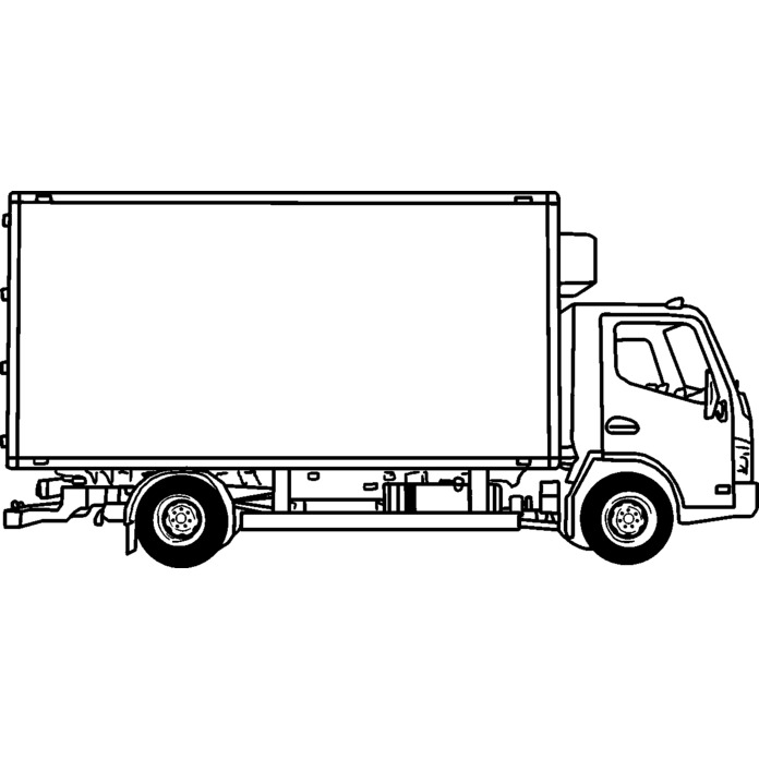 'Delivery Truck' Unmounted Rubber Stamp - For Crafting, Scrapbooking and Card Making - Size A8 (RS00038185)