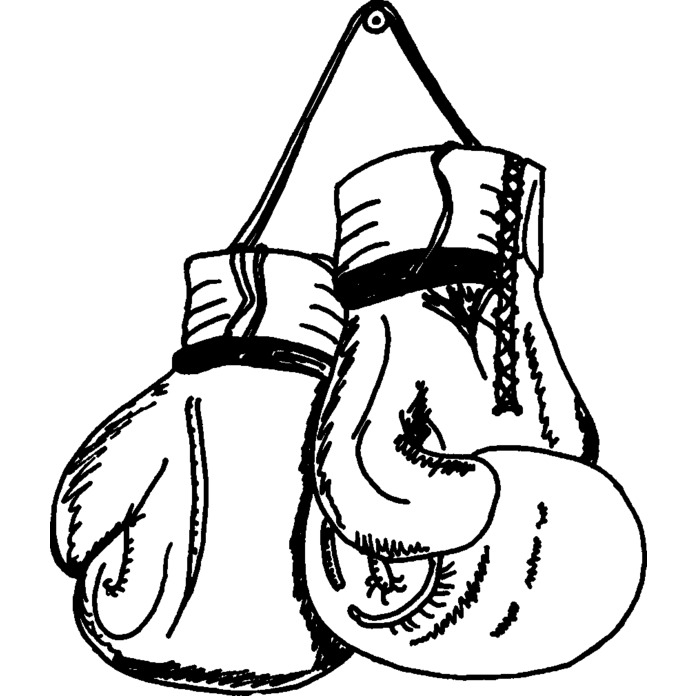 'Hanging Boxing Gloves' Unmounted Rubber Stamp - For Crafting, Scrapbooking and Card Making - Size A8 (RS00038943)