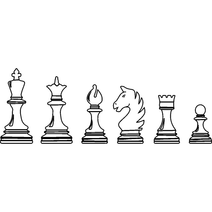 'Chess Pieces' Unmounted Rubber Stamp - For Crafting, Scrapbooking and Card Making - Size A8 (RS00039077)