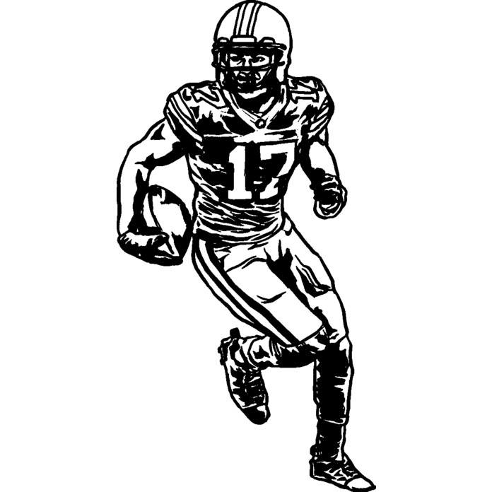 'American Football Player' Unmounted Rubber Stamp -  For Crafting, Scrapbooking and Card Making - Size A8 (RS00040453)