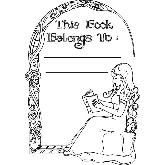 'This Book Belongs To' Unmounted Rubber Stamp - For Crafting, Scrapbooking and Card Making - Size A8 (RS00045413)