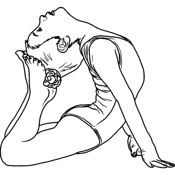 'Gymnast Girl' Unmounted Rubber Stamp -  For Crafting, Scrapbooking and Card Making - Size A8 (RS00046710)
