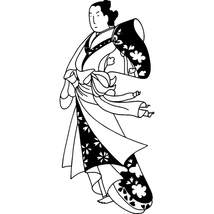 'Oriental Man' Unmounted Rubber Stamp - For Crafting, Scrapbooking and Card Making - Size A8 (RS00046976)