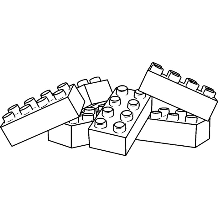 'Toy Building Bricks' Unmounted Rubber Stamp - A8 - Craft Stamp for Scrapbooking, Card Making, Journals and Creative Projects (RS00049340)