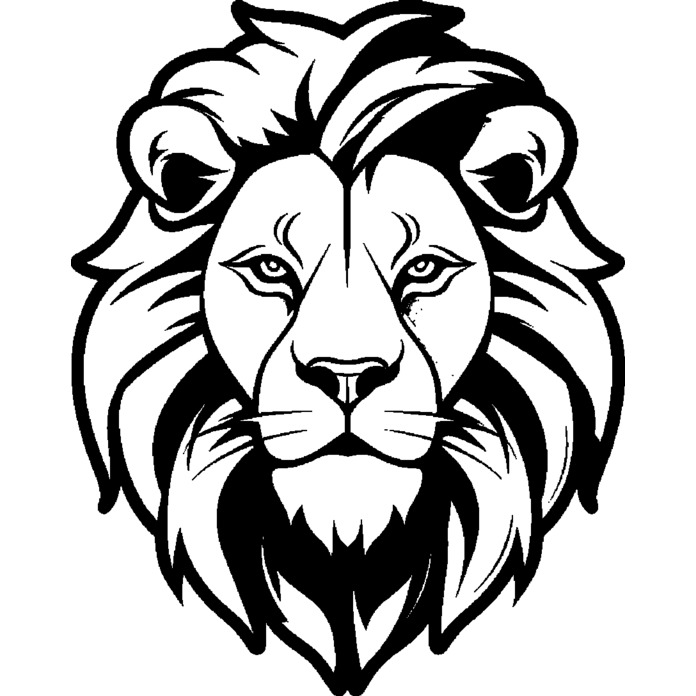 'lion' Rubber Stamp - Unmounted Design for Crafting & Scrapbooking (RS042900)