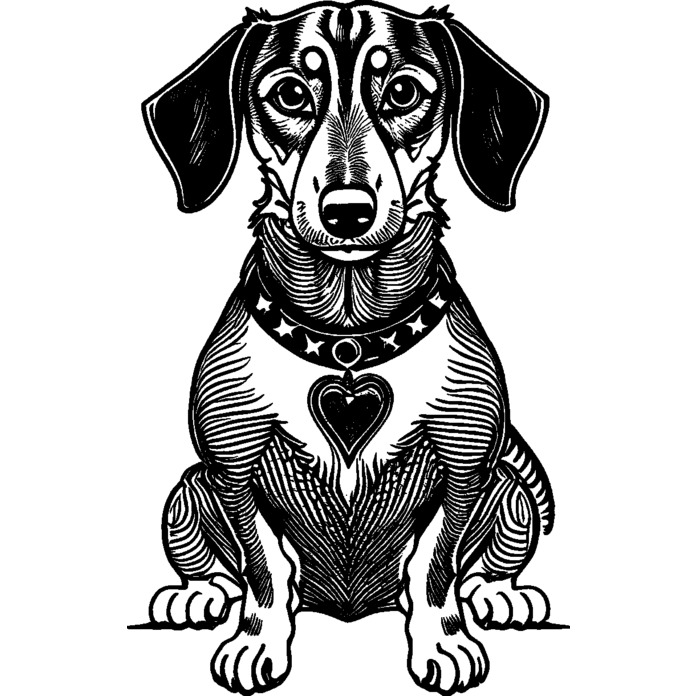 'Dachshund Dog' Unmounted Rubber Stamp - A8 - Craft Stamp for Scrapbooking, Card Making, Journals and Creative Projects (RS00052160)