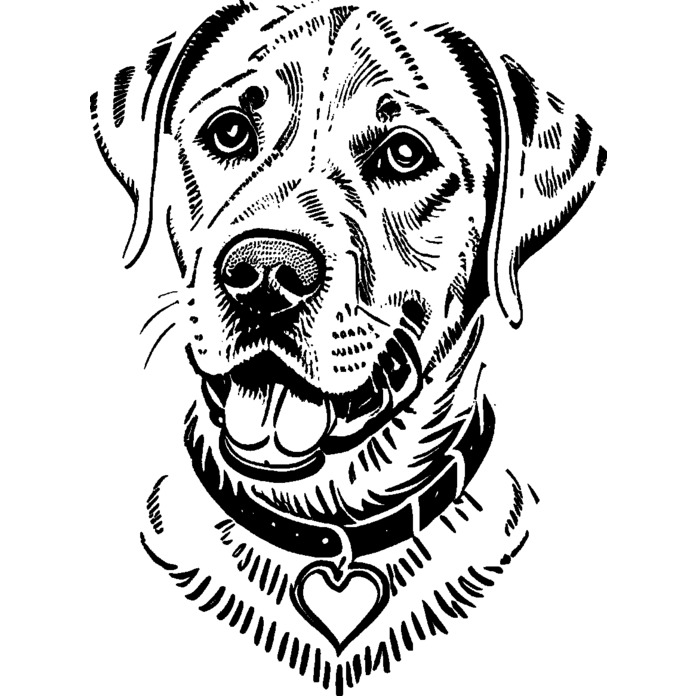 'Labrador Retriever Dog' Unmounted Rubber Stamp - For Crafting, Scrapbooking and Card Making - Size A8 (RS00052168)