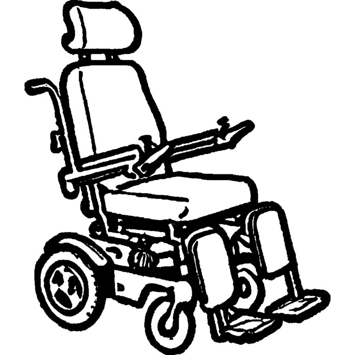 'Electric Wheelchair' Unmounted Rubber Stamp -  For Crafting, Scrapbooking and Card Making - Size A8 (RS00053966)