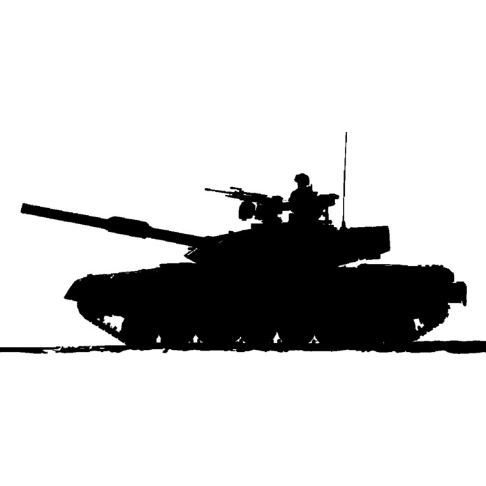 'Army Tank Silhouette' Unmounted Rubber Stamp - A8 - Craft Stamp for Scrapbooking, Card Making, Journals and Creative Projects (RS00054636)