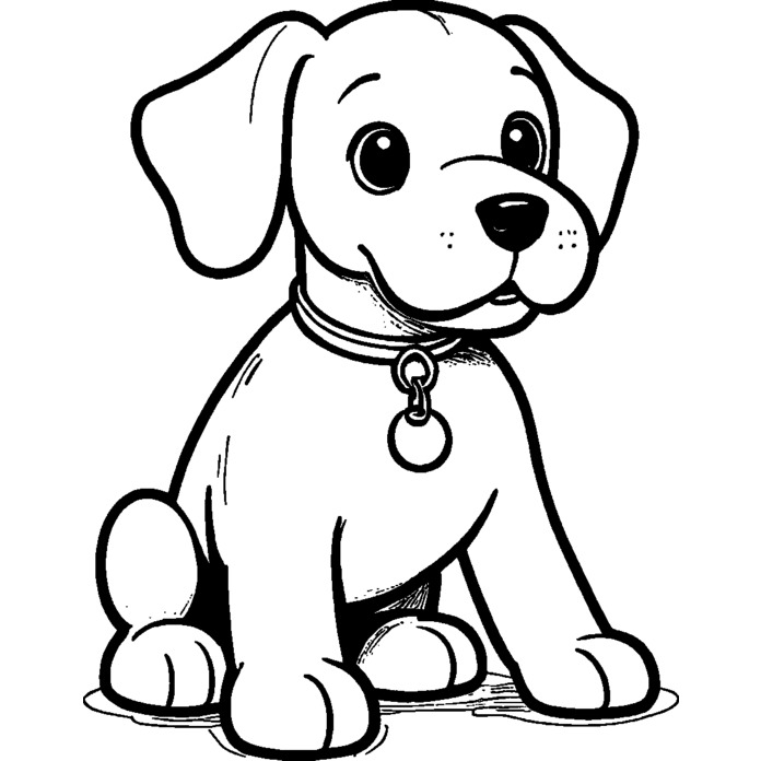'Puppy Dog' Unmounted Rubber Stamp - For Crafting, Scrapbooking and Card Making - Size A8 (RS00055670)