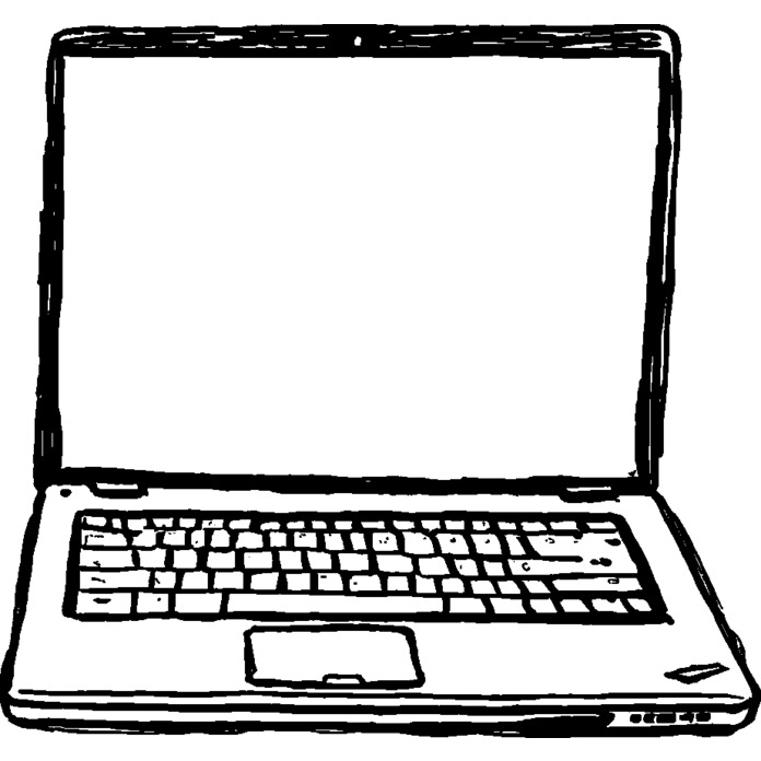 'Gaming Laptop' Unmounted Rubber Stamp - For Crafting, Scrapbooking and Card Making - Size A8 (RS00056142)