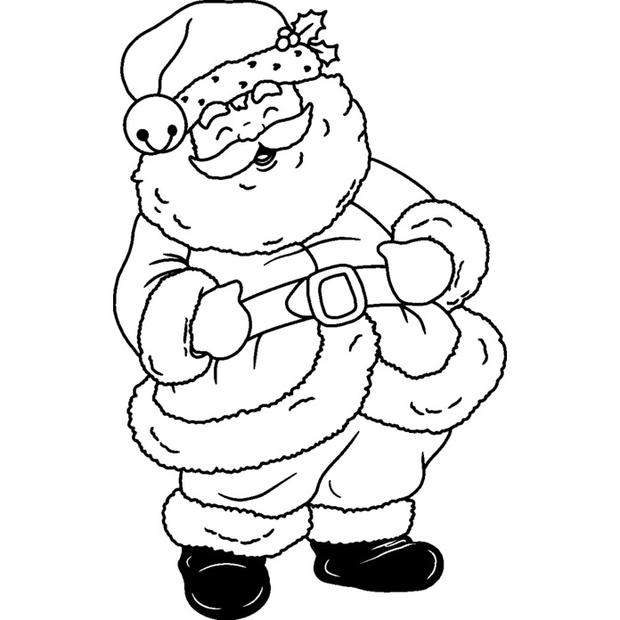 'Laughing Santa Claus' Unmounted Rubber Stamp -  For Crafting, Scrapbooking and Card Making - Size A8 (RS00056524)