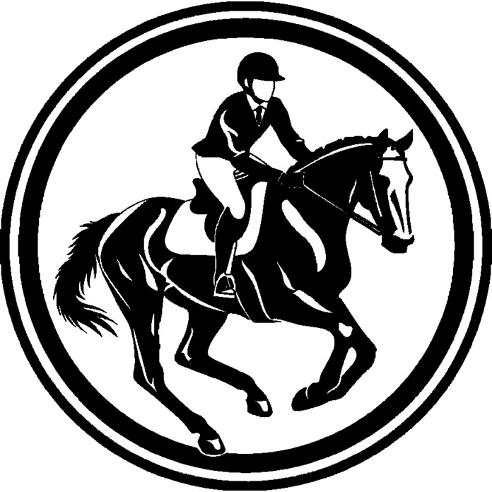 'Equestrian Rider with Horse in Circle Frame' Unmounted Rubber Stamp - For Crafting, Scrapbooking and Card Making - Size A8 (RS00056984)
