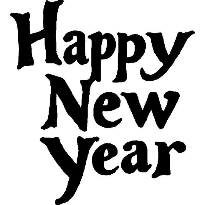 'Happy New Year' Unmounted Rubber Stamp - For Crafting, Scrapbooking and Card Making - Size A8 (RS00059098)