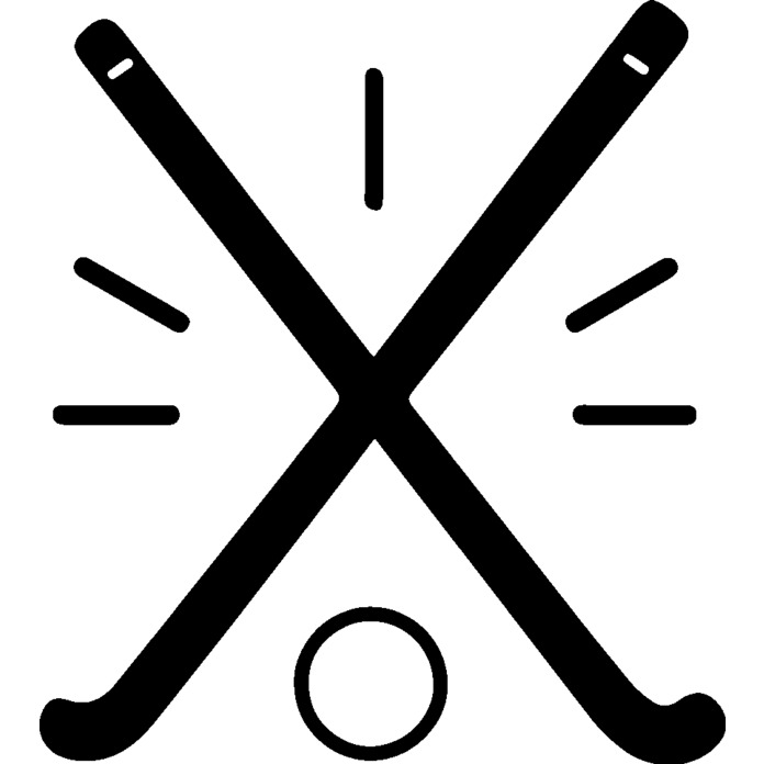 'Hockey Sticks & Puck' Unmounted Rubber Stamp -  For Crafting, Scrapbooking and Card Making - Size A8 (RS00063764)