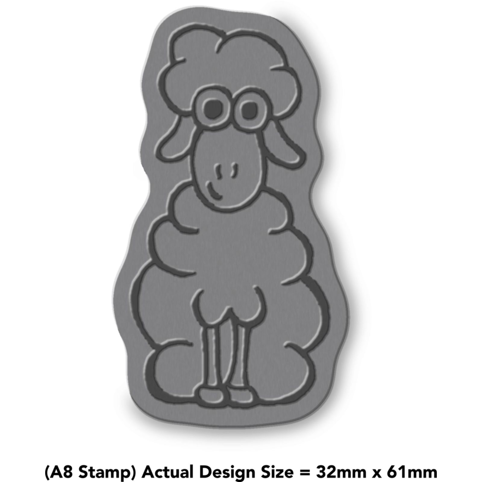 'Sheep' Rubber Stamp - Unmounted Design for Crafting & Scrapbooking (RS003463) - Picture 6 of 6