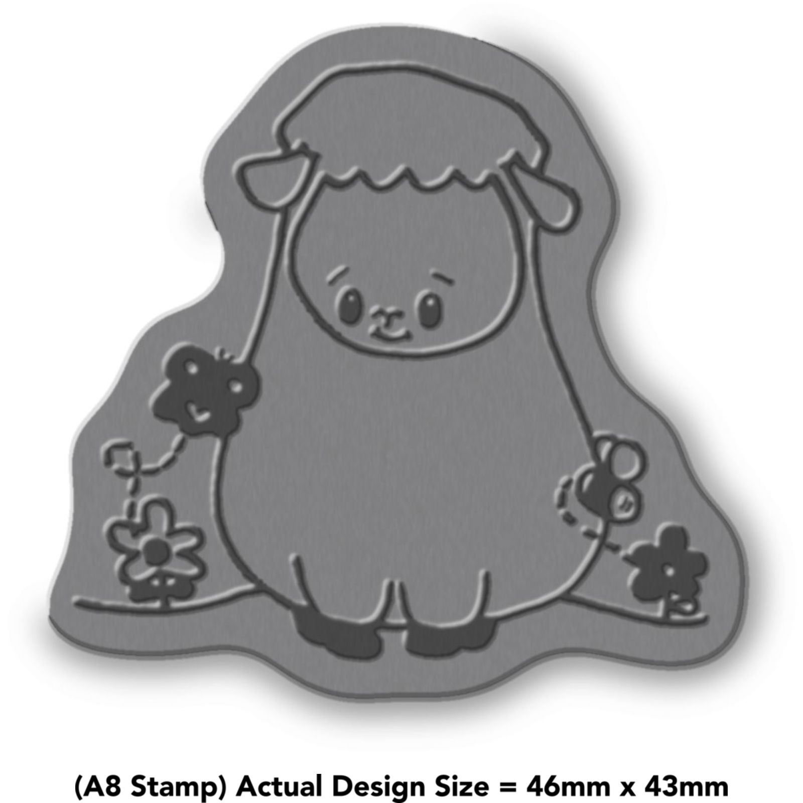 'Cute Sheep' Unmounted Rubber Stamp (RS007993) - Picture 6 of 6