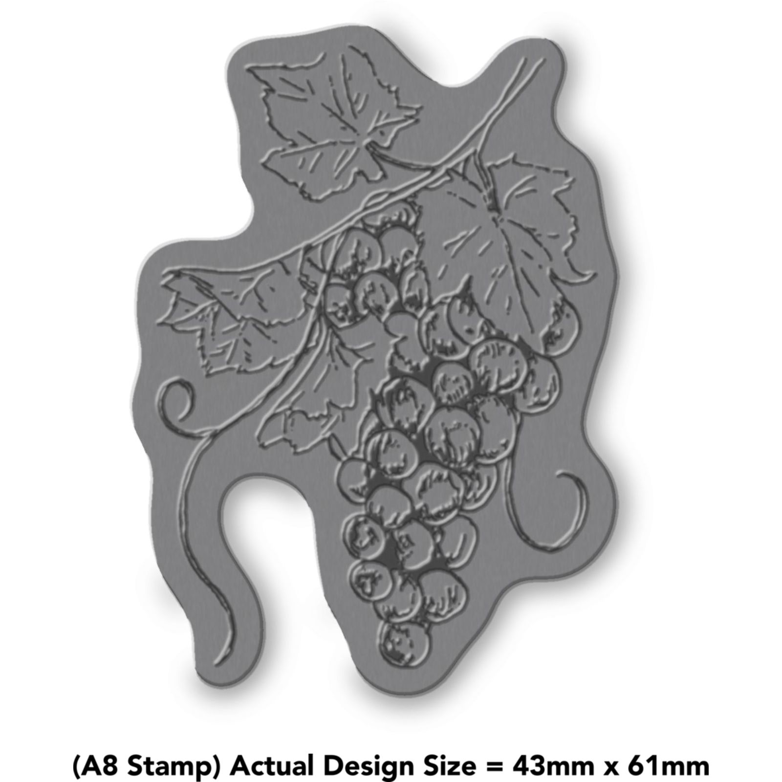 Azeeda A8 'Grape Vine' Unmounted Rubber Stamp RS00019265 