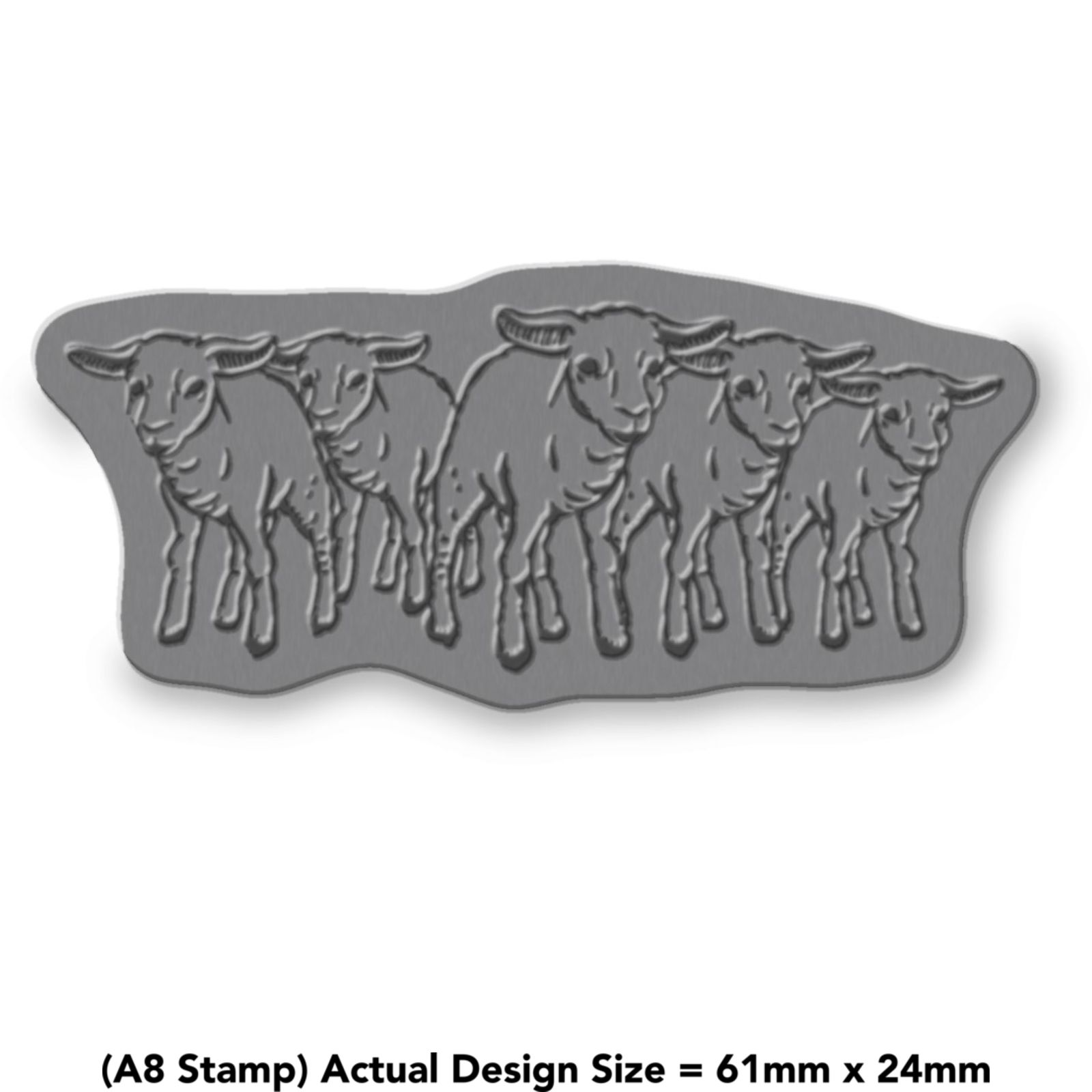 'Group Of Sheep' Unmounted Rubber Stamp (RS012598) - Picture 6 of 6